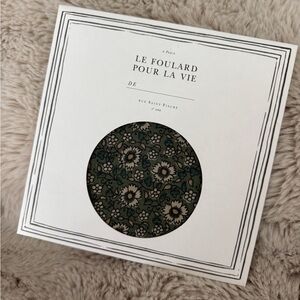 Sezane Green Floral Scarf